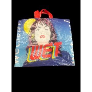 WET SEAL 2003 Plastic Shopping Bag Multi-color Vintage Pop Art Y2K
